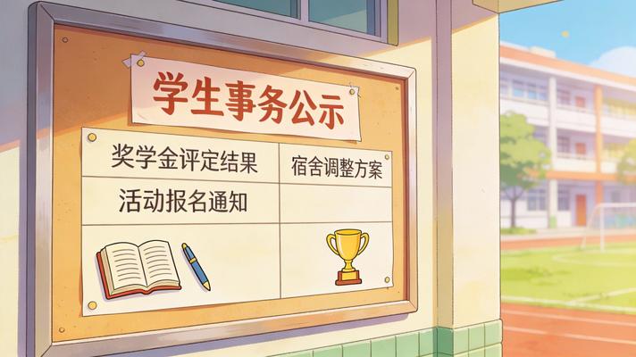 學(xué)生事務(wù)公示場(chǎng)景