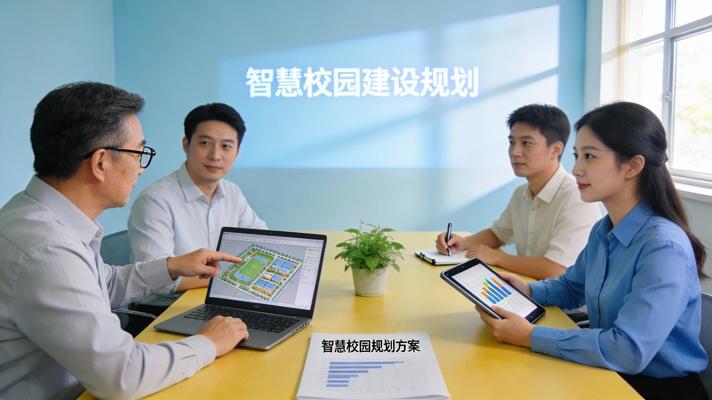 職校老師討論智慧校園規劃