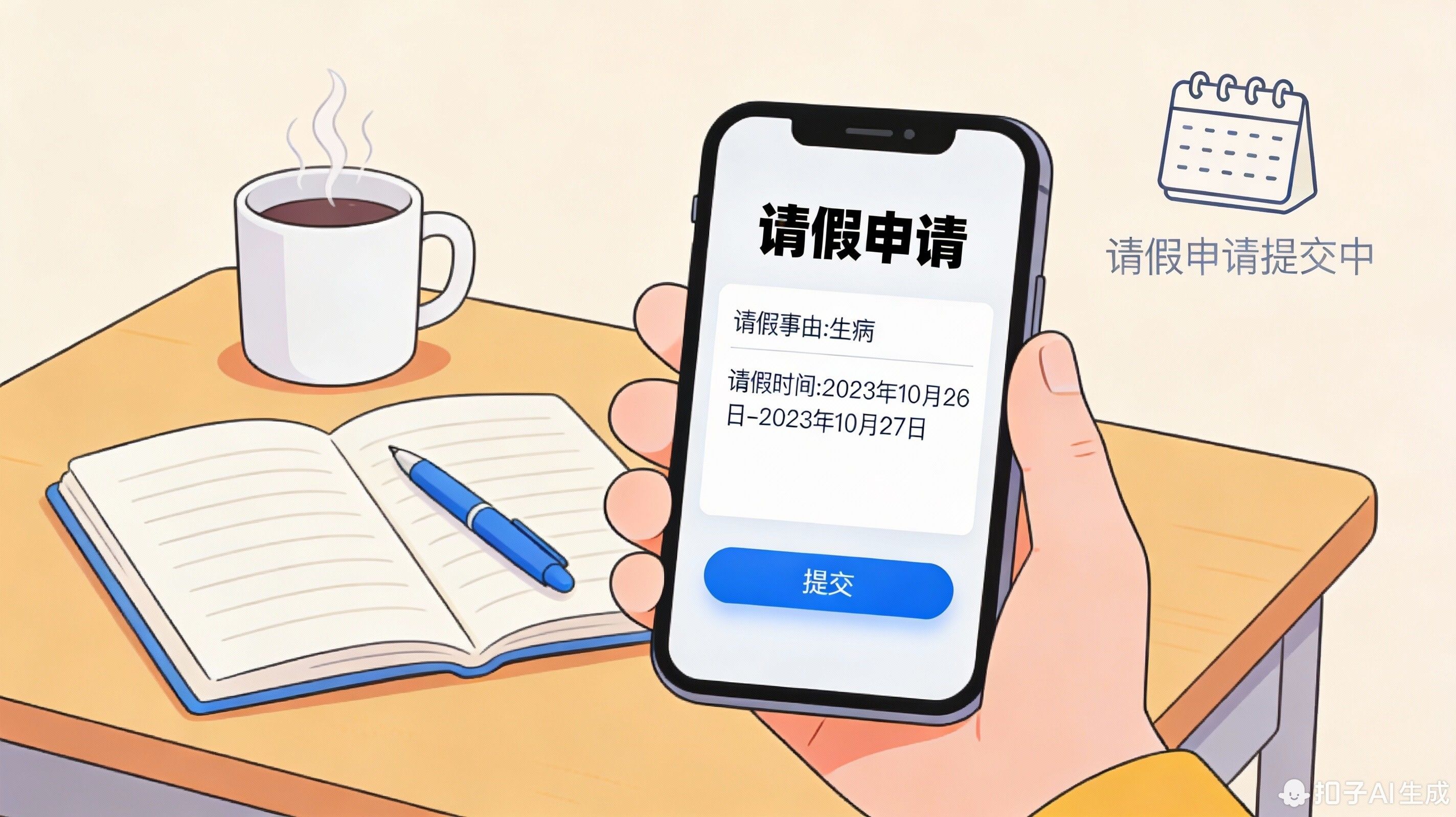 學(xué)生線(xiàn)上提交請假申請